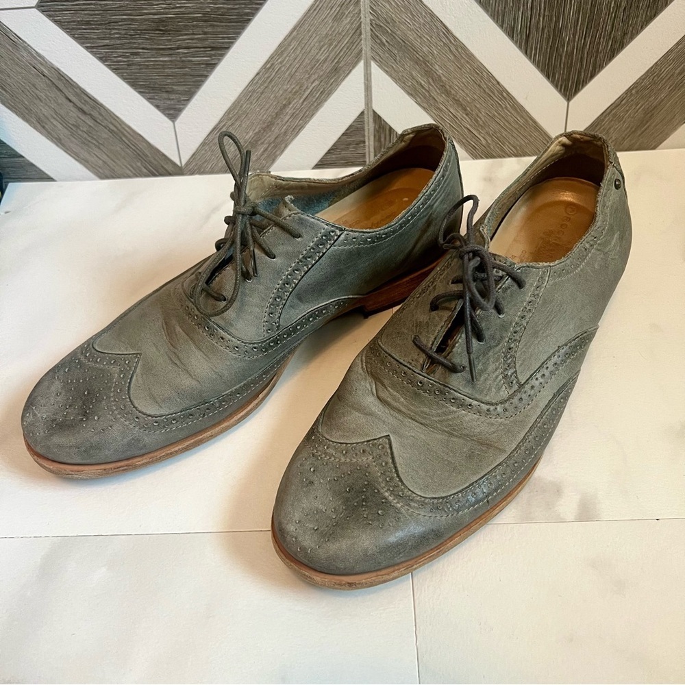 Rockport men’s leather dress shoe gray size 10